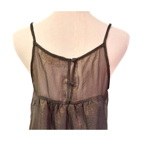 A'reve Anthropologie Gray Rosette Layered Spaghetti Strap Camisole Tank Medium - Picture 8 of 10